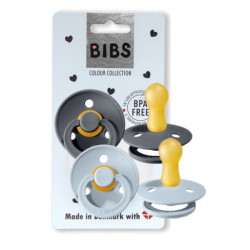 Bibs Smoczek Hevea 18+ Kauczuk 2Pak Iron Blue