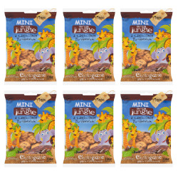 ZESTAW 6 SZTUK Ania Jungle Herbatniki Mini Zoo Z Czekoladą 100G