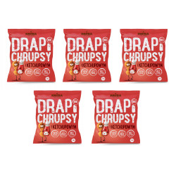 ZESTAW 5 SZTUK NAURA drapi chrupsy chrupki o smaku ketchupowym BIO 50g