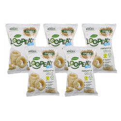 ZESTAW 5 SZTUK LOOPEA'S LIGHT chrupki z gryki z solą morską bez glutenu 42g