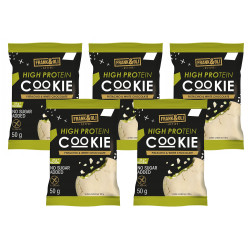 ZESTAW 5 SZTUK FRANK&OLI ciasteczko proteinowe pistacja z białą czekoladą 50g