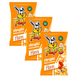 ZESTAW 3 SZTUK FLIPS chrupki kukurydziane o smaku toffi bezglutenowe 70g