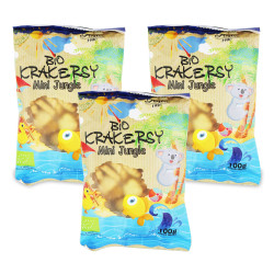 ZESTAW 3 SZTUK ANIA krakersy BIO MINI JUNGLE BIO 100g