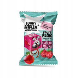 Bunny Ninja Przekąska Owocowa Fruit Fluk Jabłko Malina 15G